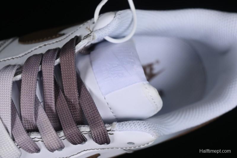 Nike Air Force 1 '07 Low Custom Anime Theme Gradient Brown Swoosh Casual Sneakers - FN0366-103