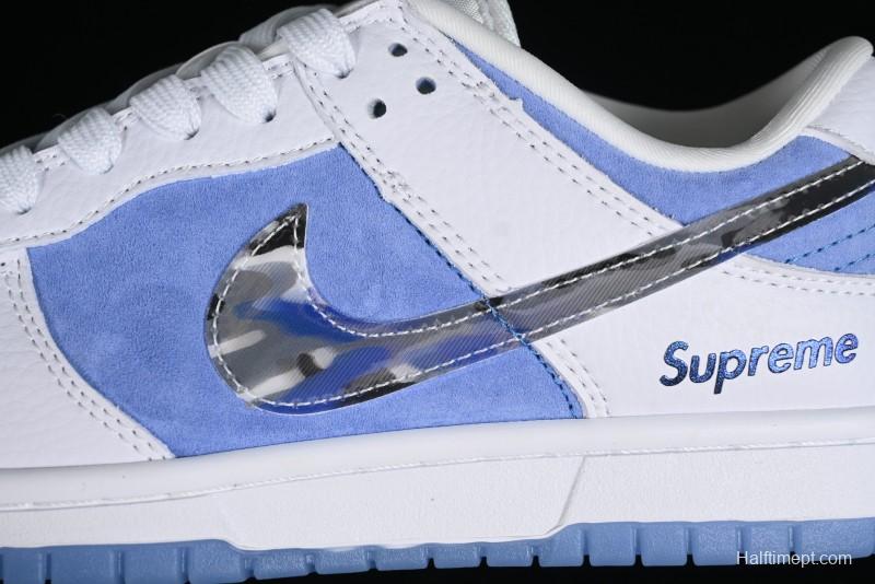 Supreme x Nike SB Dunk Low Royal Blue Anniversary High-End Custom Casual Skate Shoes - JH8039-936