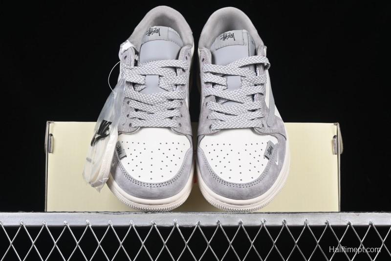 Nike Travis Scott x Fragment Design x Air Jordan 1 Low OG SP AJ1 Retro Sneakers - SJ2068-132