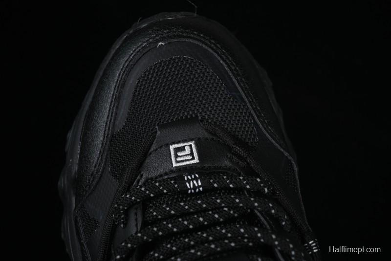 Fila Fusion Retro Mars Running Shoes with Lace-Up Design and Cushioned Sole - F12W422103FBK