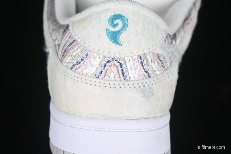 Nike Dunk Low CNY Year of the Dragon Limited Edition New Chinese Style Custom Steam Puppet - Third Prince White Aobing SB Low-top Casual Sneakers - DV0831-101