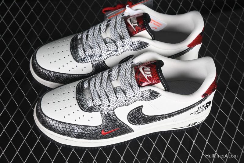 Nike Air Force 1 '07 Low The North Face Collaboration Year of the Snake Limited Edition Silver Snake Casual Sneakers - CH6336-521