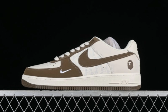 Nike Air Force 1 '07 Low BAPE Collaboration - Light Green Pigskin Low-Top Casual Sneakers - BA8806-225