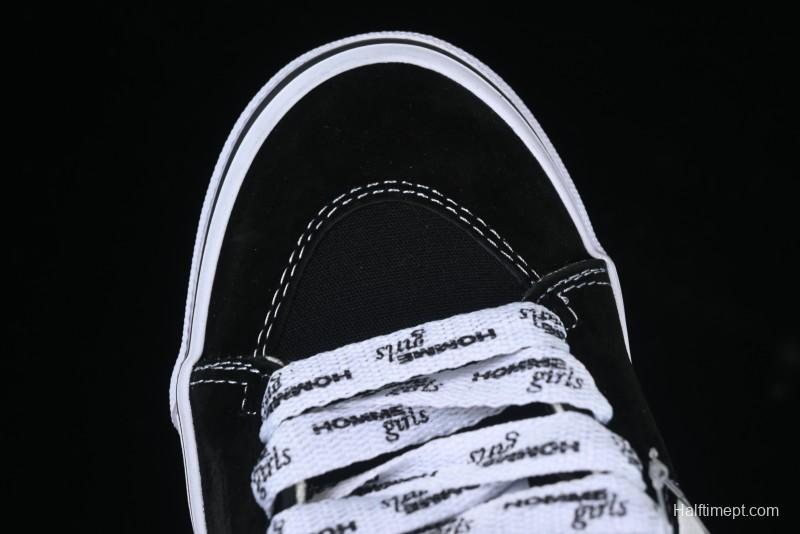 Vans HommeGirls x Vans Sk8-Mid Fashion Casual Mid-Top Canvas Sneakers with Bold Side Stripes - VN000NBNCJK