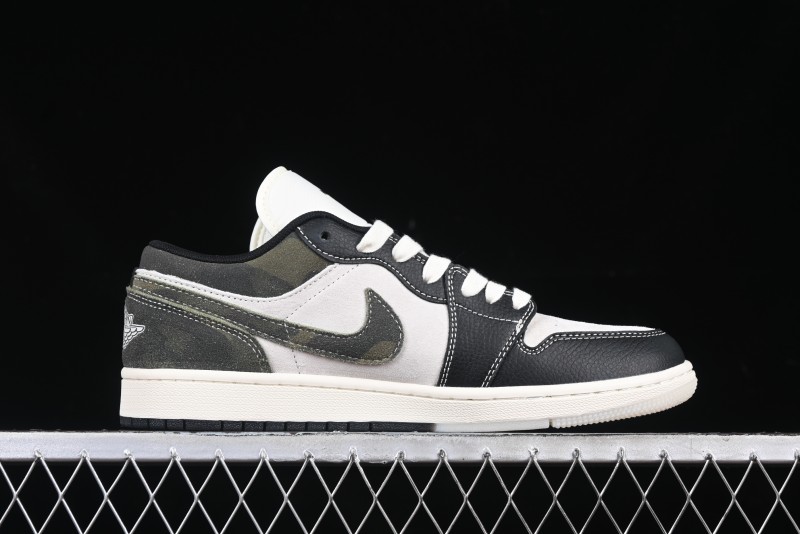 Nike Air Jordan 1 Low AJ1 The North Face Collaboration Dark Camouflage Custom High-End Retro Basketball Shoes - DM9188-013
