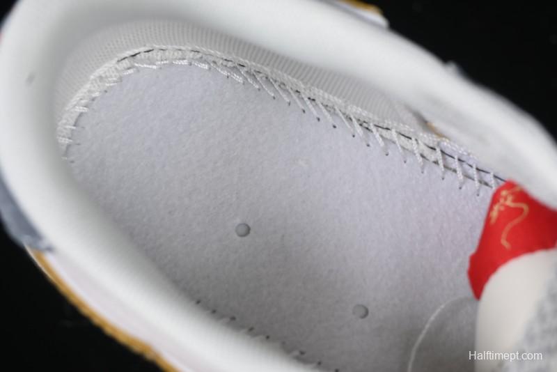 Nike Travis Scott x Fragment Design x Air Jordan 1 Low OG SP AJ1 Snake Year Limited Gold Snake Low-top Casual Sneakers - XZ2025-288