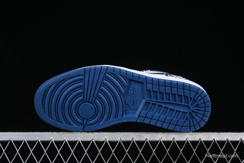 Nike Air Jordan 1 Low True Blue Retro Basketball Shoes - DM1199-140