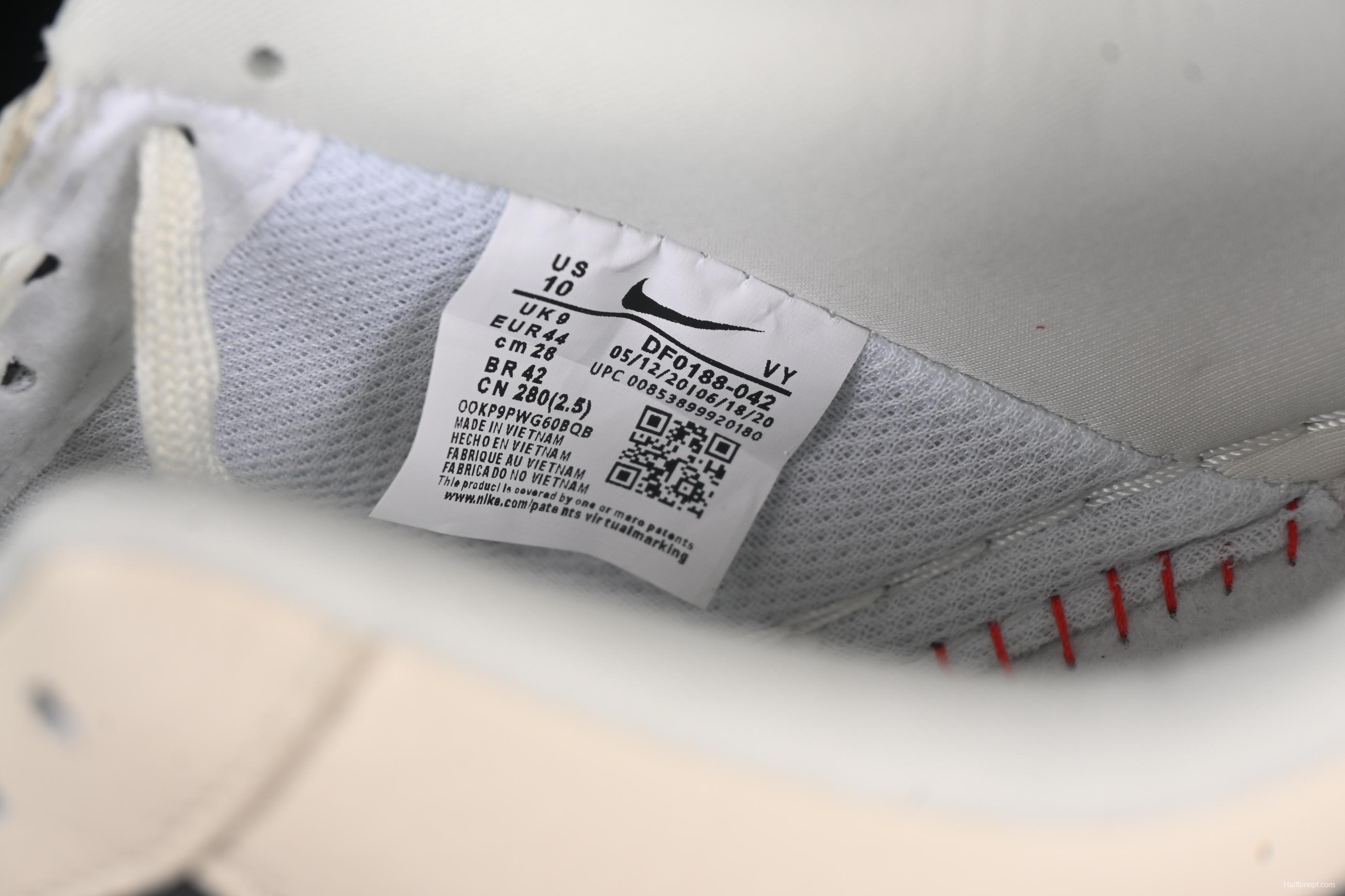 Nike Air Force 1 '07 Low Stussy Collaboration Beige Black Splatter Swoosh Casual Sneakers - DF0188-042