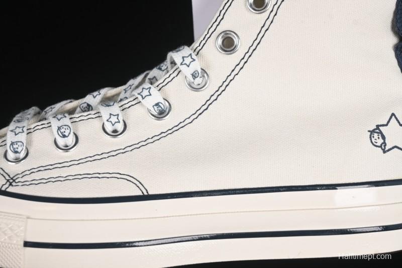 Converse Chuck Taylor All Star 1970s High Top Canvas Sneakers with Noritake Hand-Drawn Elements - A15787C
