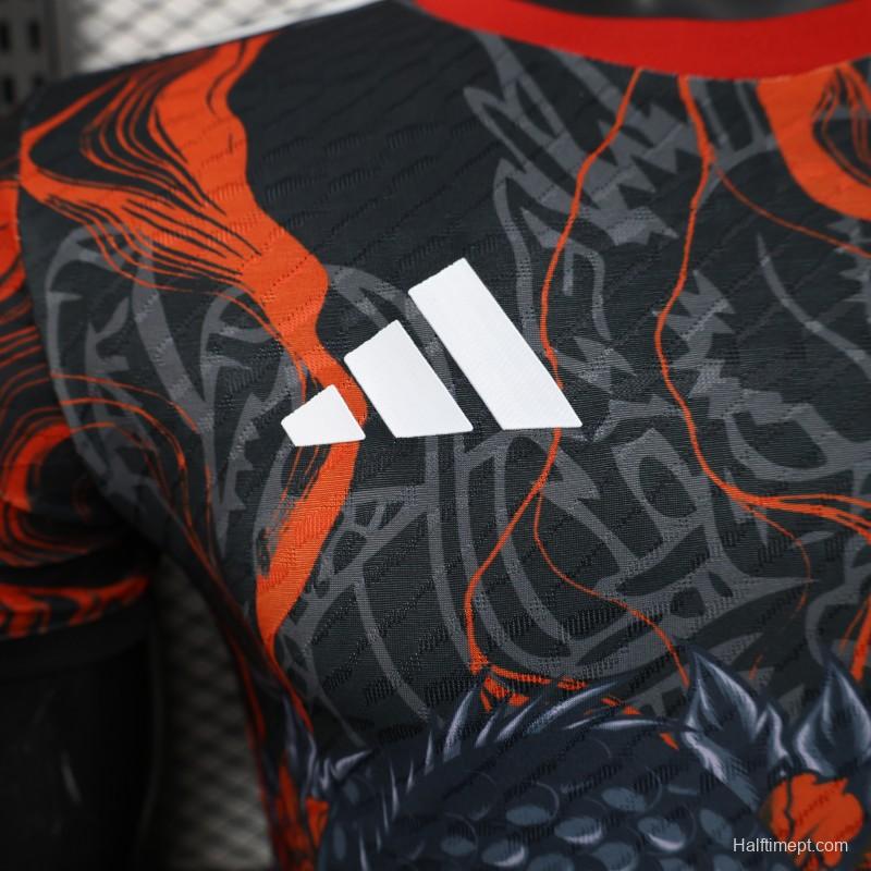 Player Version 25/26 Real Madrid Black with Dragon Design Jersey