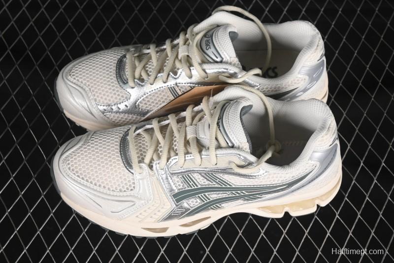 Asics Gel-Kayano 14 Running Shoes with Engineered Elastic Double-Layer Knit Upper and 3D Visible GEL Cushioning - 1201A019-200