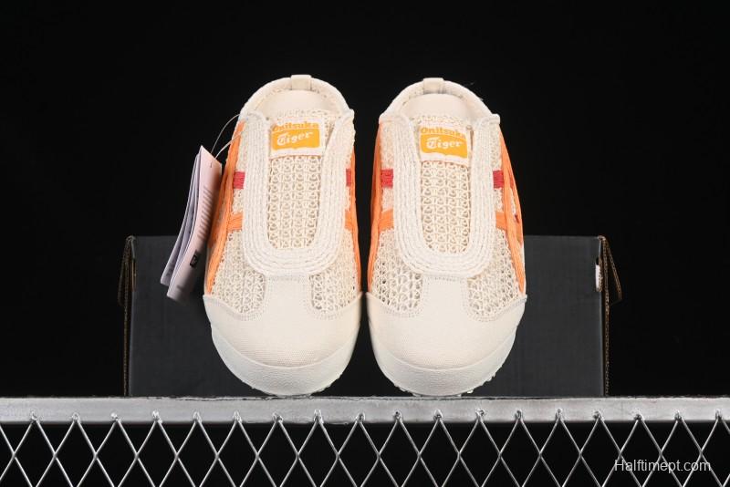 Onitsuka Tiger Mexico 66 Sabot Slip-On Sneakers with Breathable Mesh Upper - 1183A707-106