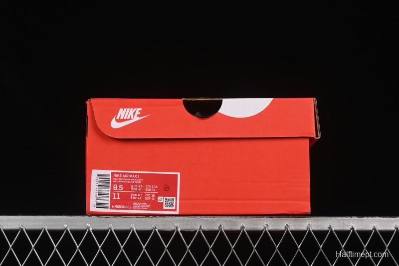 Nike Air Max 1 Retro Running Shoes with Half-Sole Air Cushion - HM9936-001