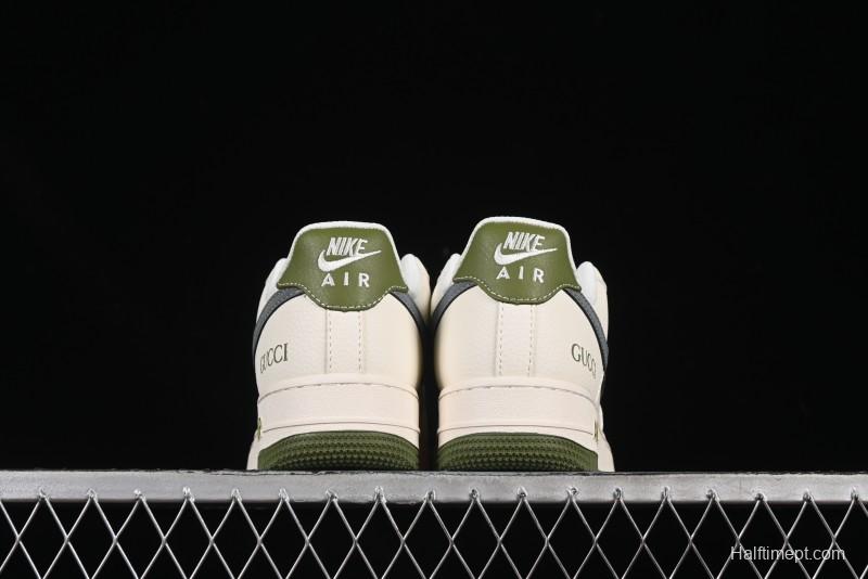Nike Air Force 1'07 Low Gucci Collaboration Green Grey Pattern Casual Sneakers - XS1958-563
