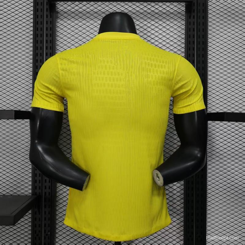Player Version 25/26 Al-Ittihad Jeddah Yellow with Vertical Stripe Pattern Jersey