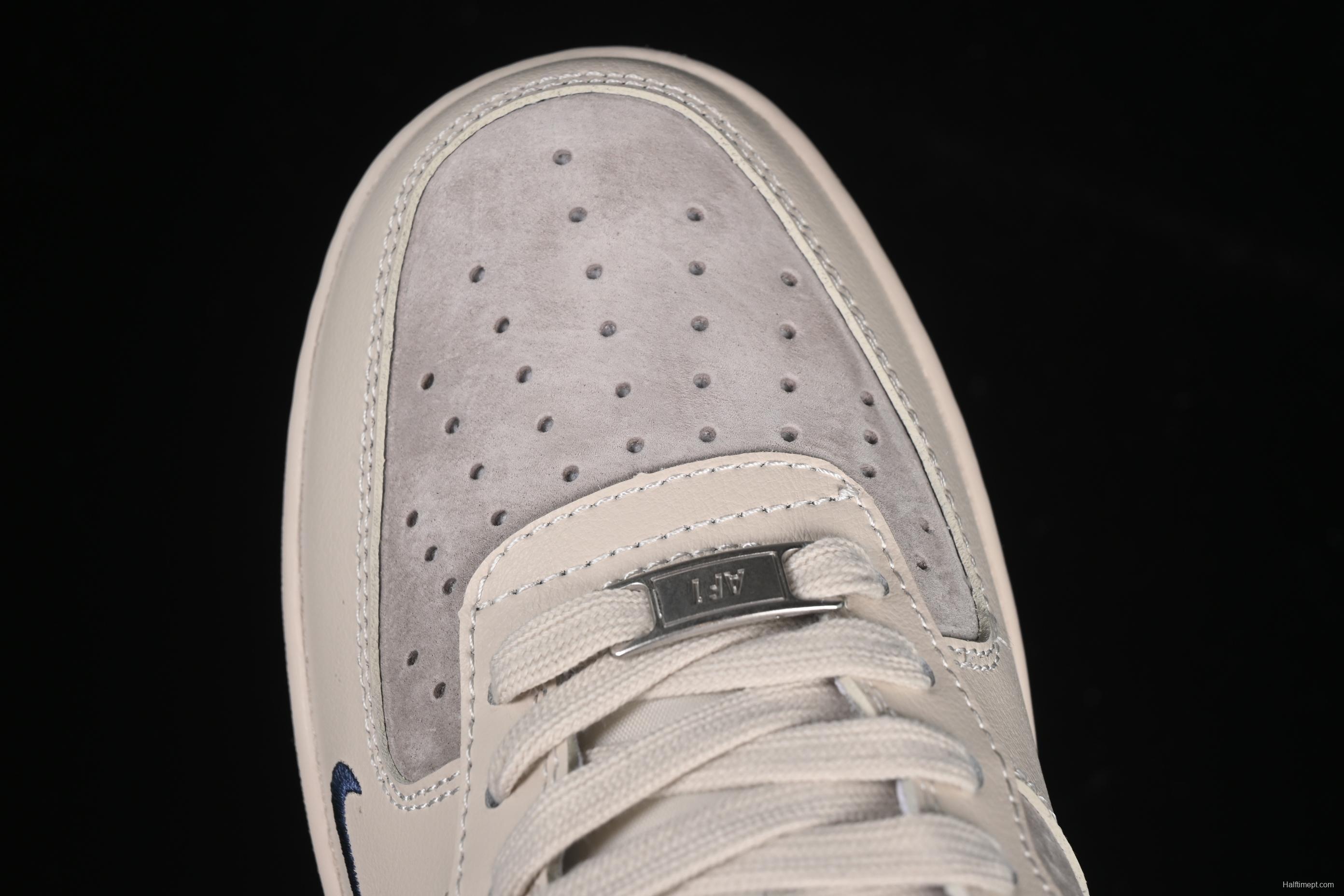 Nike Air Force 1 '07 Low The North Face Collaboration Red Heel Navy Blue Casual Sneakers - XX3168-133