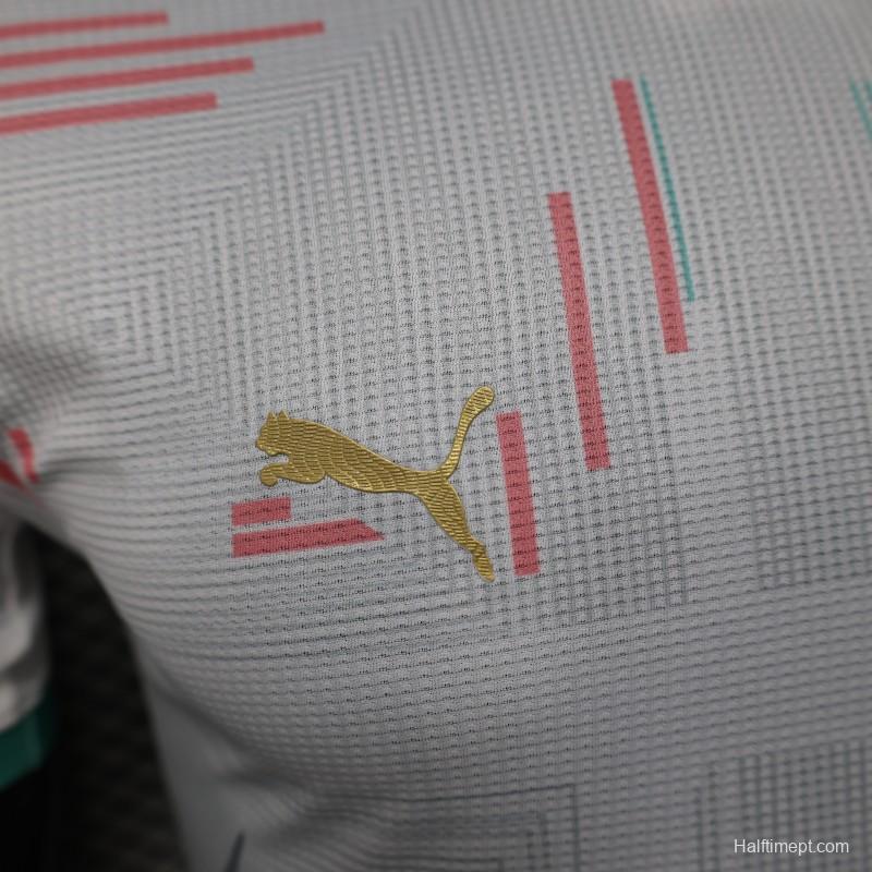 Player Version 2025 MC Alger (MCA) Home White Jersey with Club Emblem Design