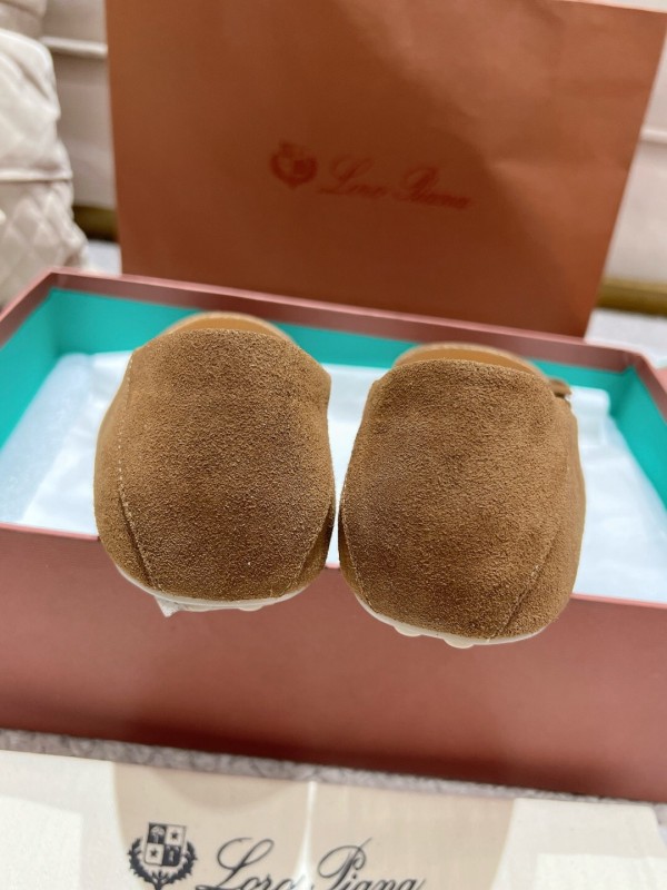 2025 Women LP Brown Suede Loafers Tassel LY00291