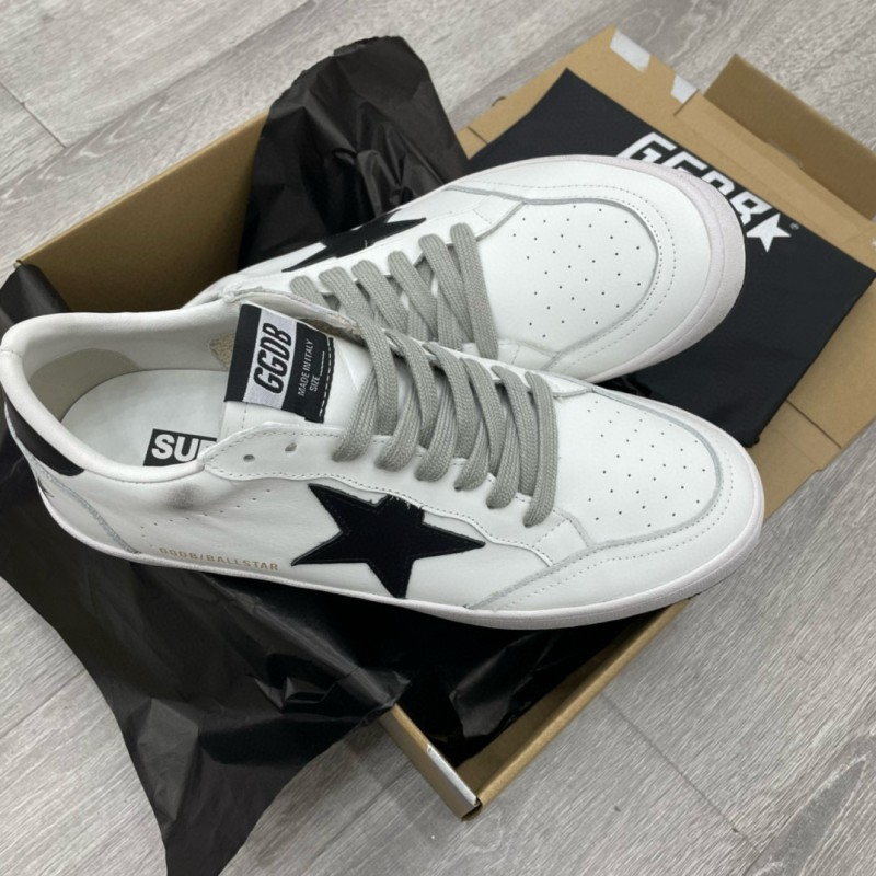 2024 Unisex GGDB White Black Leather Sneakers MJ00260