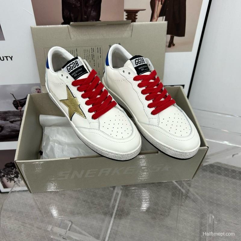 2024 Unisex GGDB White Gold Leather Sneakers MJ00260