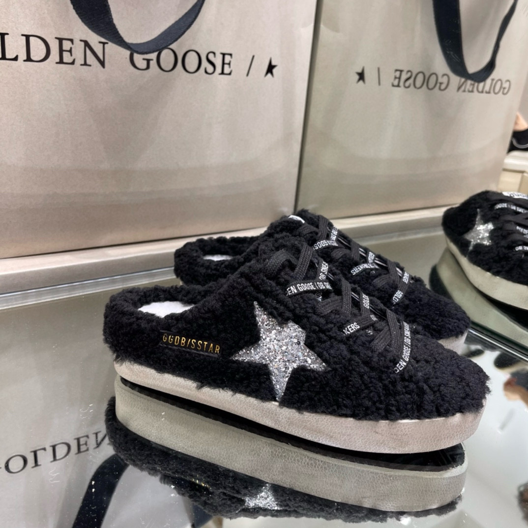2024 GGDB Black Fur Slippers MJ00280
