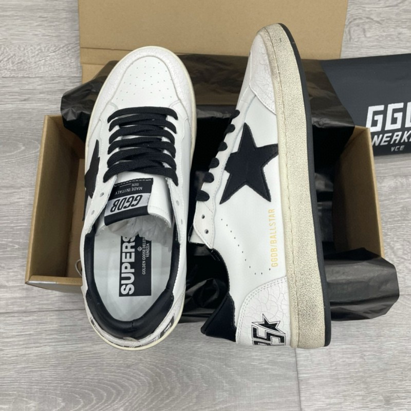 2024 Unisex GGDB White Black Leather Sneakers MJ00260