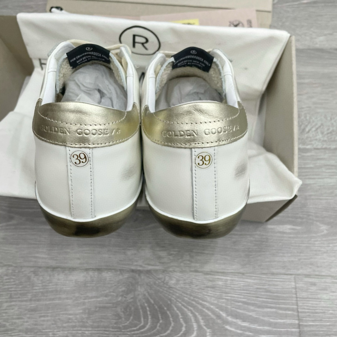 2025 Men GGDB White Beige Leather Sneakers