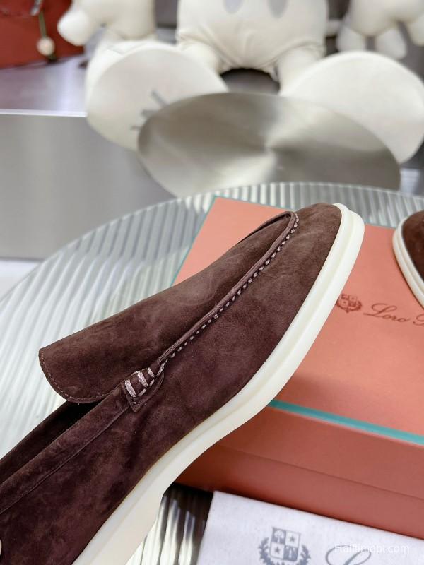 2025 Men LP Brown Suede Loafers LY00260