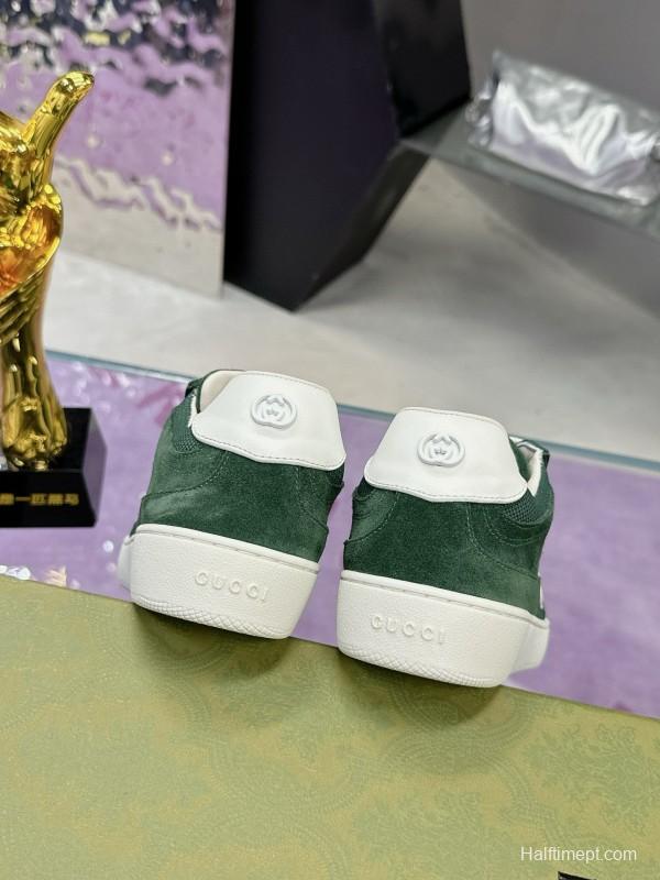 2024 Unisex Gucci Green Imported Suede Leather Sneakers MJ00310