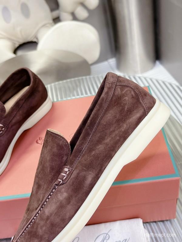 2025 Men LP Brown Suede Loafers LY00260