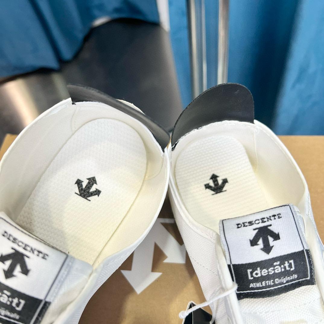 2024 Unisex Descente White Canvas Plimsolls MJ00280