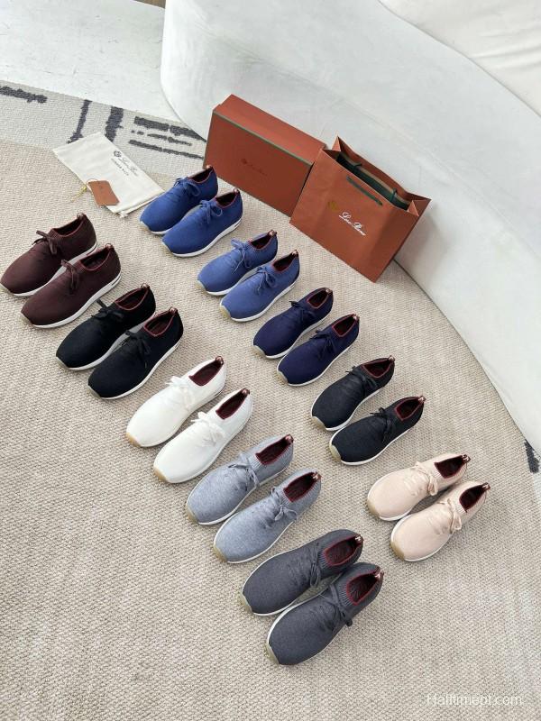 2024 Women Le Parmentier light pink wool knit sneakers MJ00330