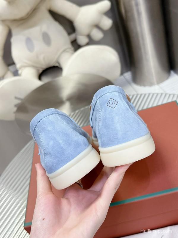 2024 Unisex Le Parmentier light blue suede Loafers MJ00270