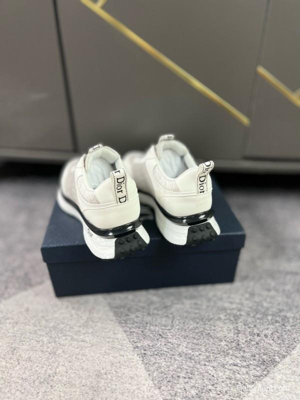 2024 Unisex Dior White Mesh Leather Casual Sneakers MJ00270