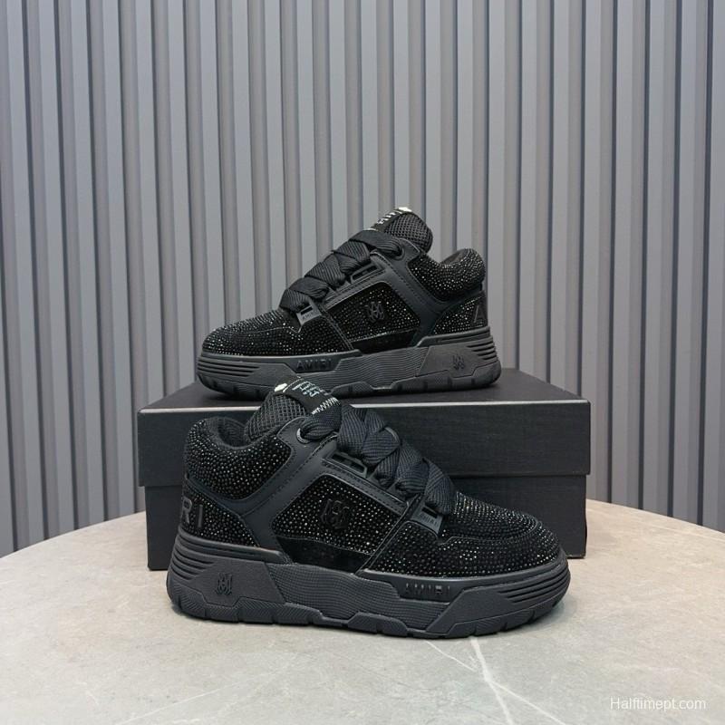 2024 Unisex Amiri Black Leather Sneakers MJ00410