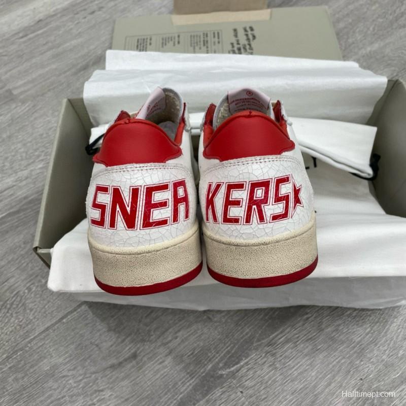 2024 Unisex GGDB White Red Leather Sneakers MJ00260