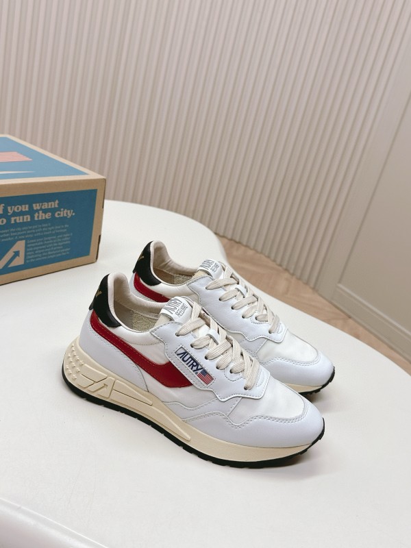 2024 Women Autry White Red Black Leather Mesh Sneakers MJ00330