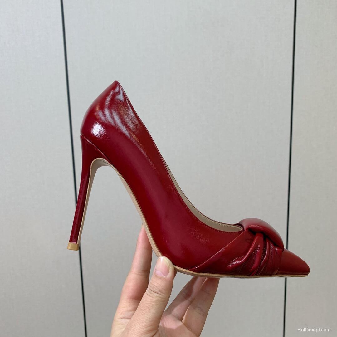 2025 Women Gianvito Rossi Red Calf Leather Pumps KFY00300