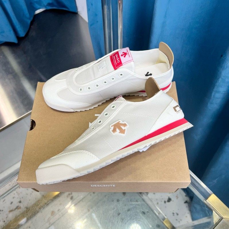 2024 Unisex DESCENTE White Canvas Plimsolls MJ00280