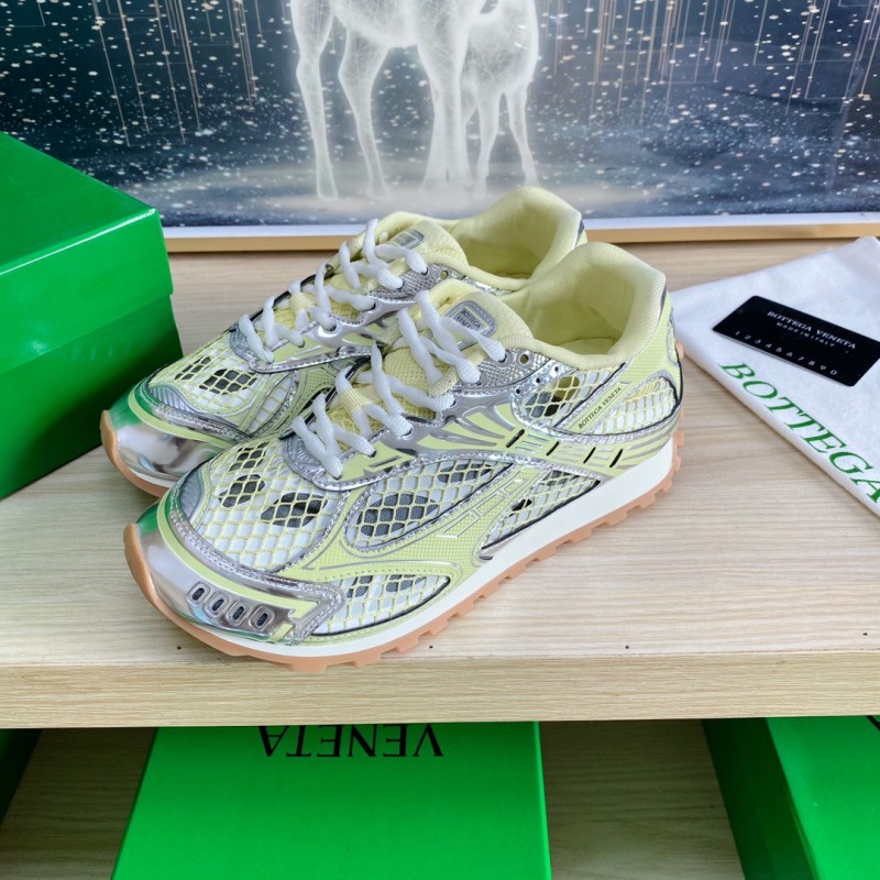 2025 Unisex BV Yellow Silver Mesh Rubber Running Sneakers LY0000