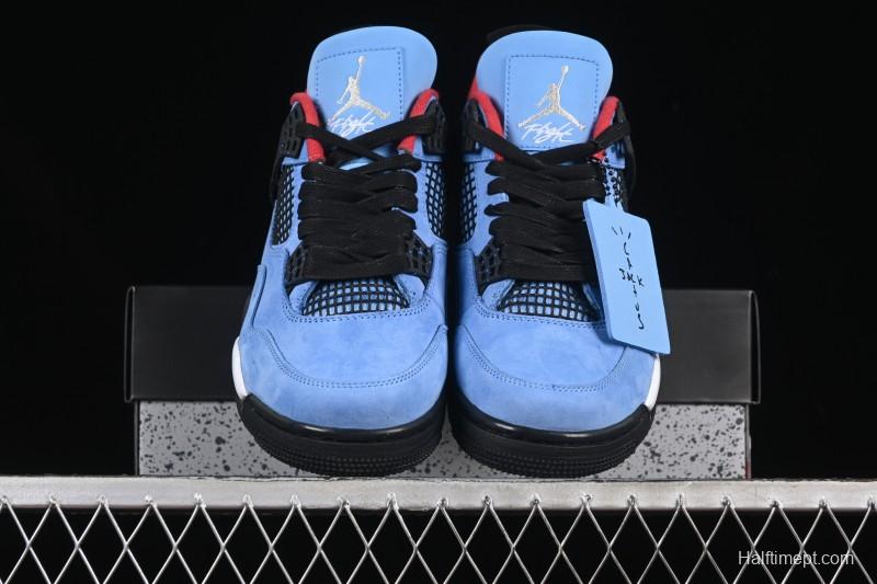 Nike Travis Scott Cactus Jack x Air Jordan 4 Retro AJ4 Collaboration Suede Blue - 308497-406