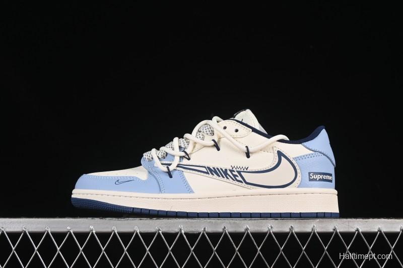 Nike Travis Scott x Fragment Design x Air Jordan 1 Low OG SP AJ1 Low Top Casual Sneakers - DM6868-106