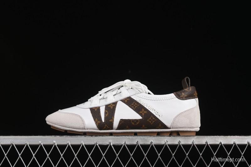 Louis Vuitton Sneakerina Round-Toe Lace-Up Ballet Style Flat Training Shoes - N.F6