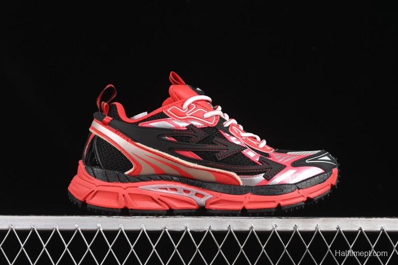 Off-White Be Right Low-Top Lifestyle Casual Shoes in Black Red