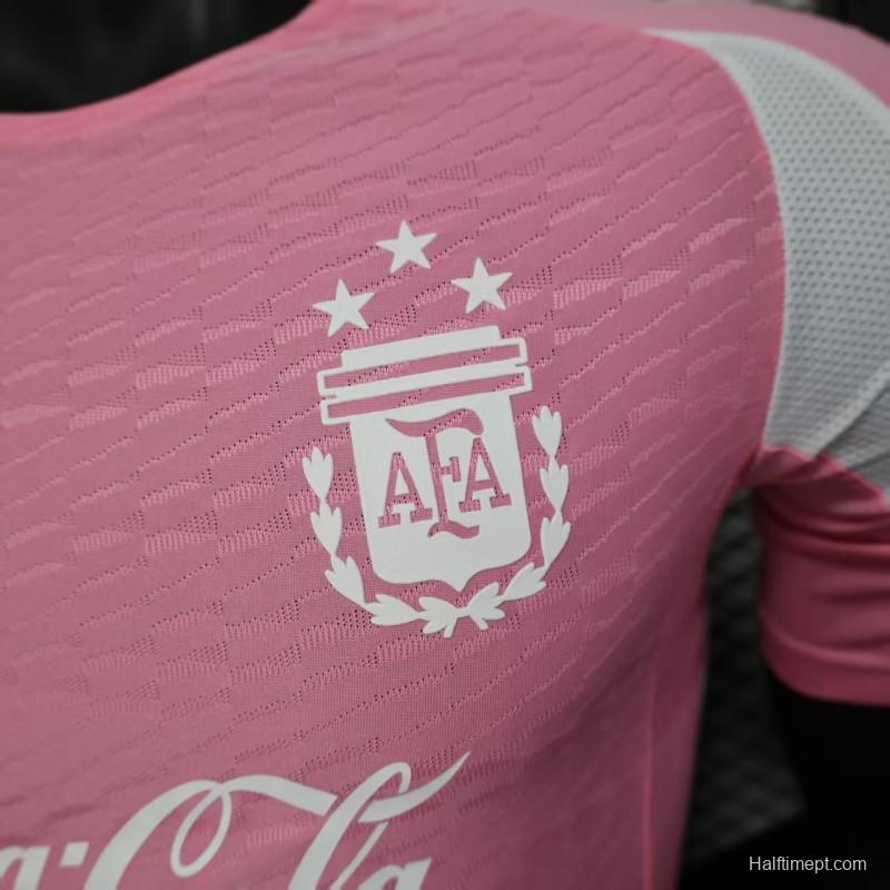 Player Version 2025 Argentina National Team Pink Training Jersey