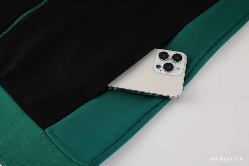 2025 Adidas Green/Black Full Zipper Jacket +Long Pants