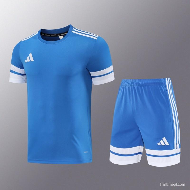 2025 Adidas Blue Short Sleeve Jersey+Shorts