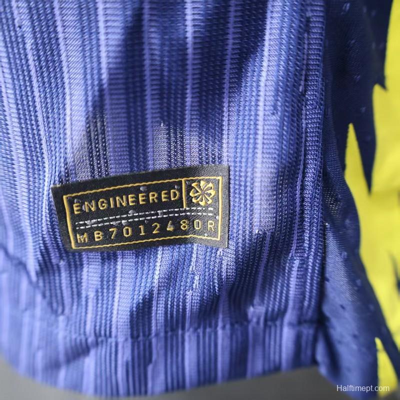 Player Version 25/26 Atletico Madrid Away Blue Long Sleeve Jersey