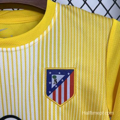 2025/26 Kids Atletico Madrid Yellow Goalkeeper Jersey