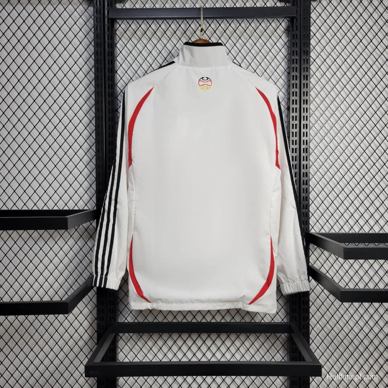 2025 Germany Jacket White/Red Windbreaker